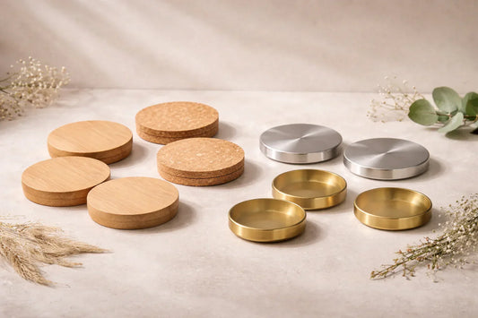 Tipos de tapas para velas: cómo elegir la ideal según el estilo de tu vaso ✨