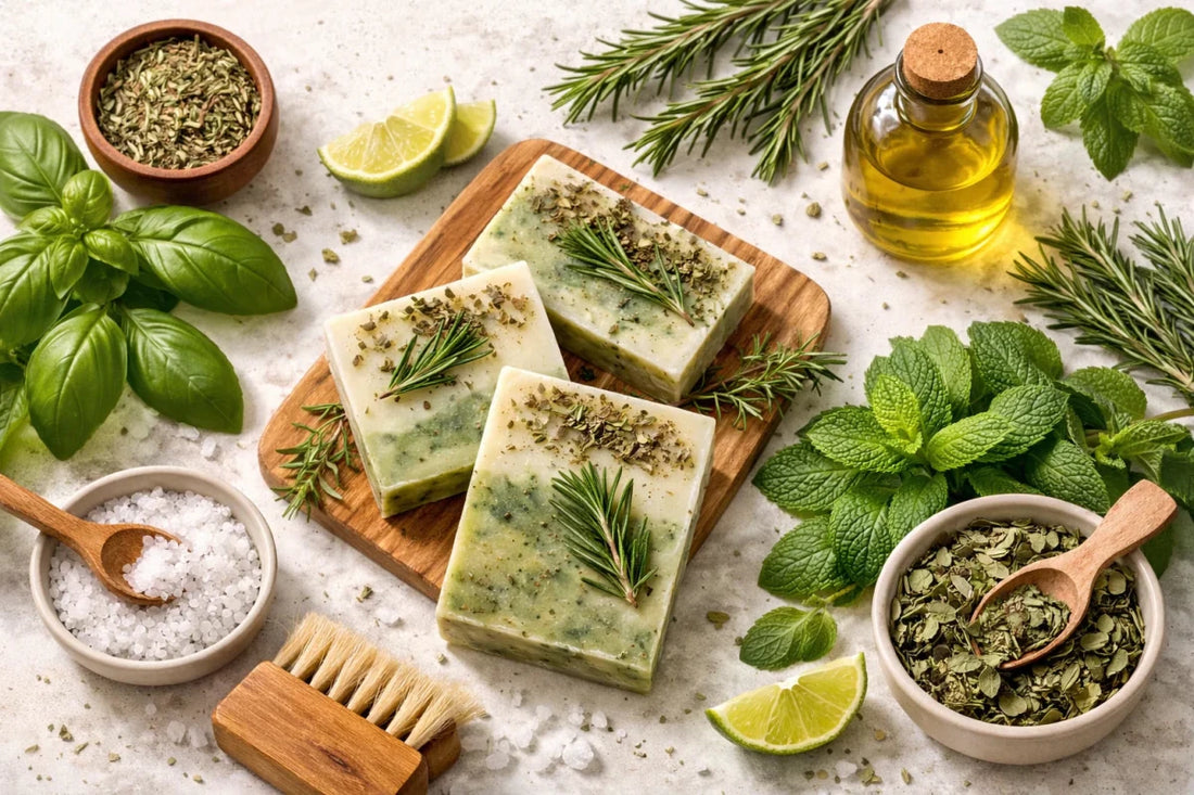 🌿Del Huerto al Jabón: Cómo Crear un Jabón Artesanal de Albahaca, Menta y Romero con Aroma Botánico - Candle Craft