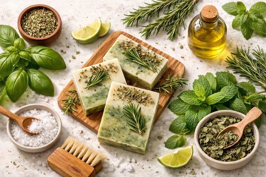 🌿Del Huerto al Jabón: Cómo Crear un Jabón Artesanal de Albahaca, Menta y Romero con Aroma Botánico - Candle Craft