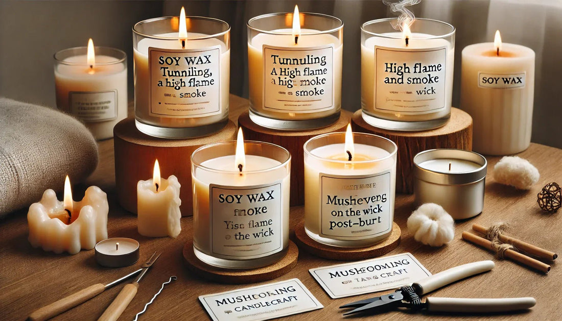 Problemas durante y después de quemar tu vela de soya - Candle Craft
