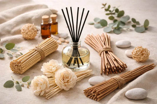 🧴Varillas para difusores aromáticos: tipos, materiales y cómo elegir las mejores para tus reed diffusers - Candle Craft
