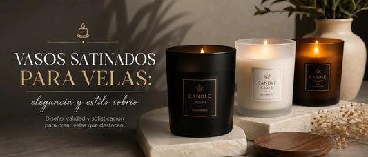 🖤 Vasos satinados para velas: elegancia y estilo sobrio - Candle Craft