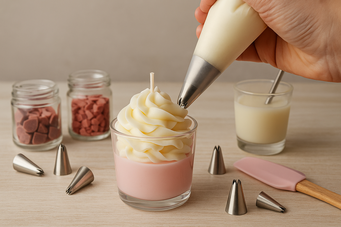 Cómo lograr el efecto “frosting” o crema batida en velas de postre 🍰✨ Guía completa para un acabado delicioso