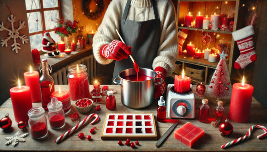 Velas Rojas: Cómo Teñir Velas para la Temporada Navideña - Candle Craft