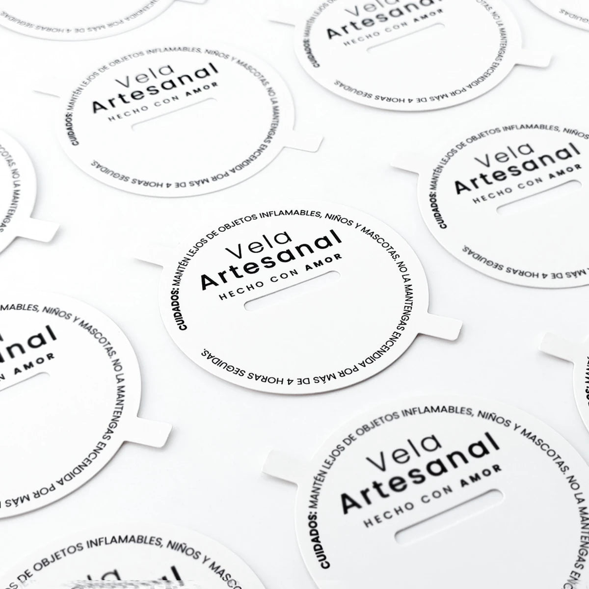 100 pzas Cubre Polvo para Velas - Dust Cover - Cartón - Blanco / Tapa protectora para Velas - Talla L (80mm) - Candle Craft