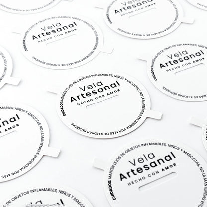 100 pzas Cubre Polvo para Velas - Dust Cover - Cartón - Blanco / Tapa protectora para Velas - Talla L (80mm) - Candle Craft