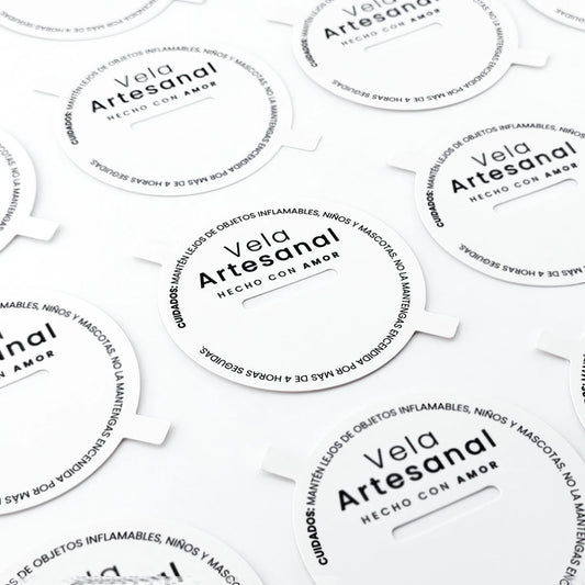 100 pzas Cubre Polvo para Velas - Dust Cover - Cartón - Blanco / Tapa protectora para Velas - Talla L (80mm) - Candle Craft