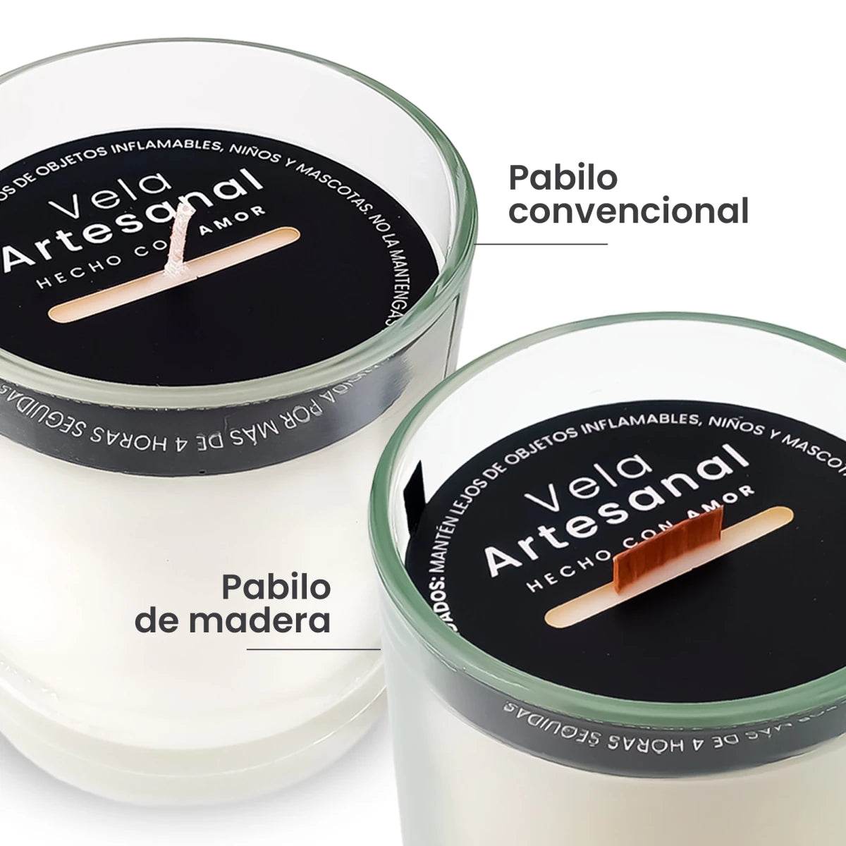 100 pzas Cubre Polvo para Velas - Dust Cover - Cartón - Negro / Tapa protectora para Velas - Talla L (80mm) - Candle Craft