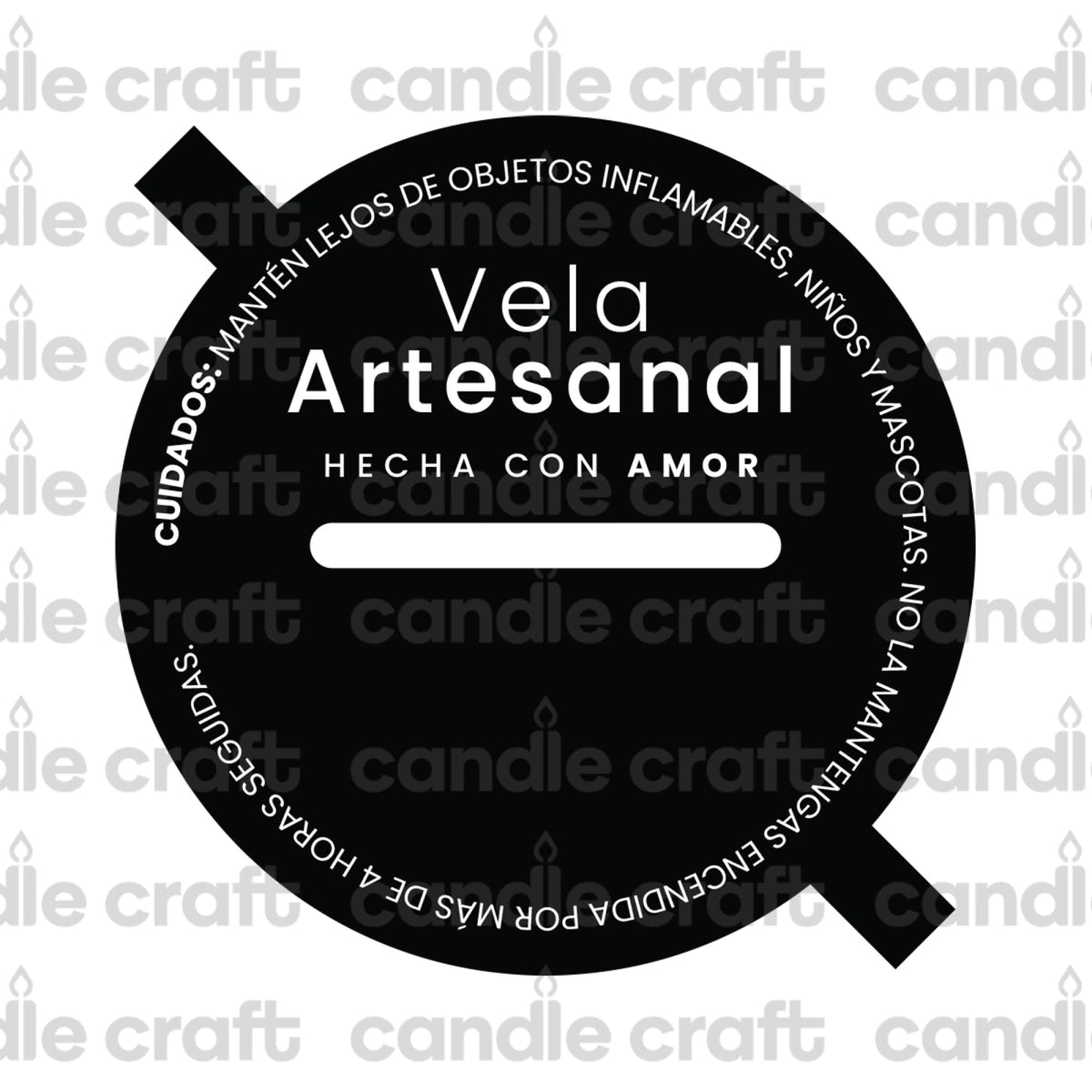 100 pzas Cubre Polvo para Velas - Dust Cover - Cartón - Negro / Tapa protectora para Velas - Talla L (80mm) - Candle Craft