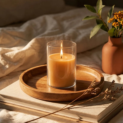 1000ml - Mónaco Vaso de Vidrio para Velas - Extra Alto - Frasco Cristal Transparente - Candle Craft