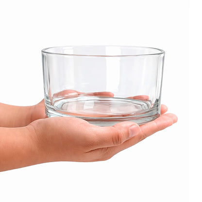 1000ml - Mónaco Vaso de Vidrio para Velas Extra Grande - Cristal Transparente - Candle Craft