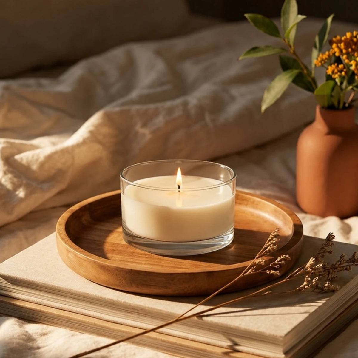 1000ml - Mónaco Vaso de Vidrio para Velas Extra Grande - Frasco Cristal Transparente - Candle Craft