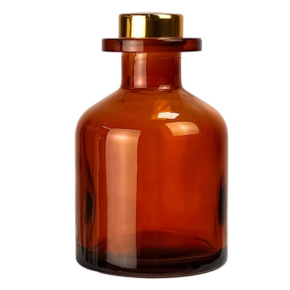100ml Florida - Frasco para Difusor de Vidrio - Botella Difusor de Varillas Redondo - Ámbar Transparente - Candle Craft