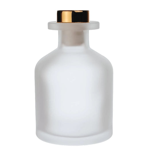 100ml Florida - Frasco para Difusor de Vidrio - Botella Difusor de Varillas Redondo - Blanco Satinado - Candle Craft