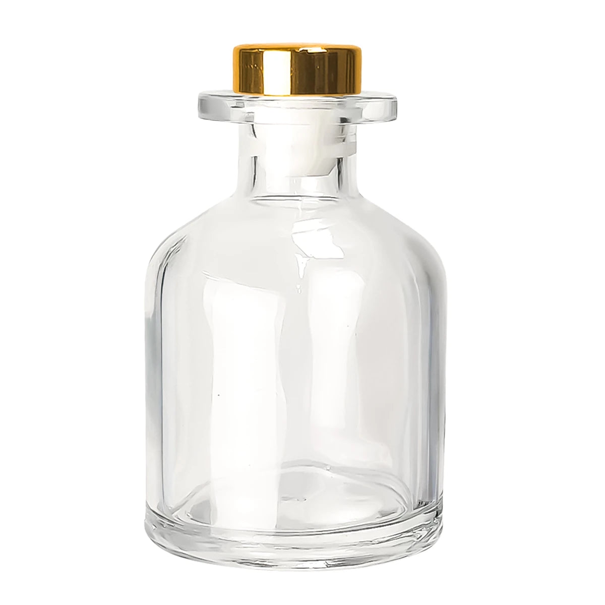 100ml Florida - Frasco para Difusor de Vidrio - Botella Difusor de Varillas Redondo - Cristal Transparente - Candle Craft