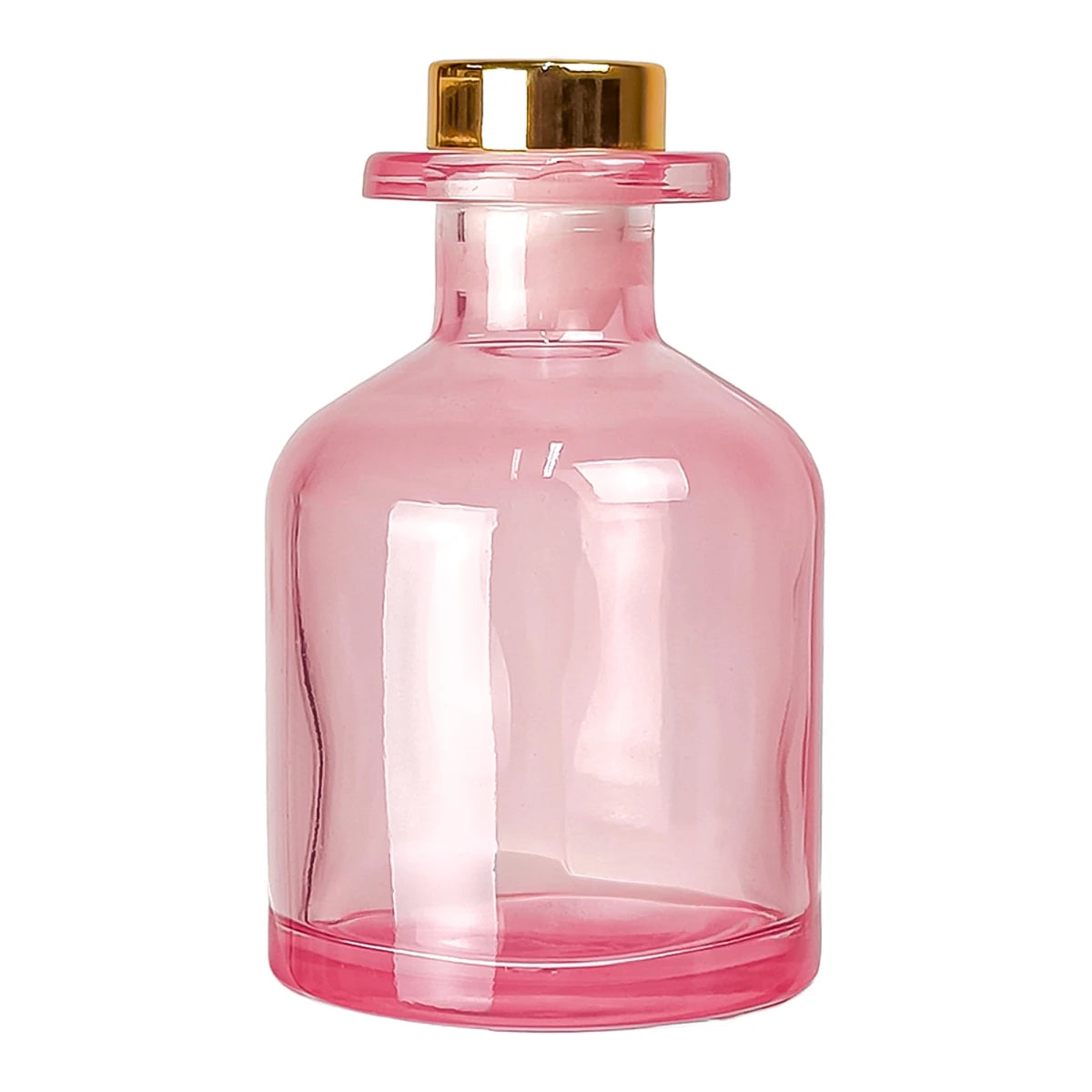 100ml Florida - Frasco para Difusor de Vidrio - Botella Difusor de Varillas Redondo - Rosa Transparente - Candle Craft