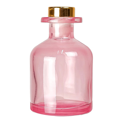 100ml Florida - Frasco para Difusor de Vidrio - Botella Difusor de Varillas Redondo - Rosa Transparente - Candle Craft