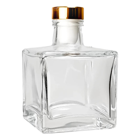 100ml Lucca - Frasco para Difusor de Vidrio - Botella Difusor de Varillas Cuadrado - Cristal Transparente - Candle Craft