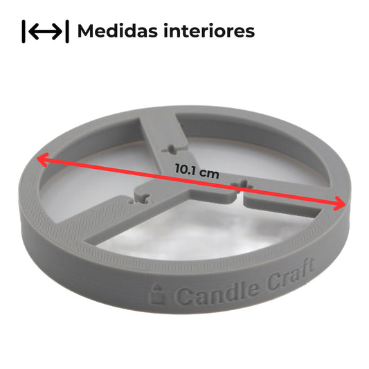 Herramienta para Centrado de Pabilos - Soporte de Mechas  (Wick Holder) - Gris- Tamaño: XL