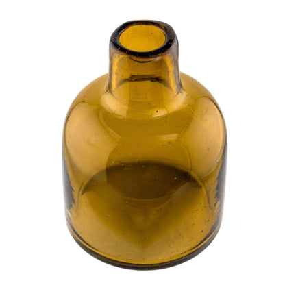 270ml - Florencia Botella Frasco para Difusor de Vidrio Soplado Artesanal - Ámbar / Amarillo - Hecho a mano