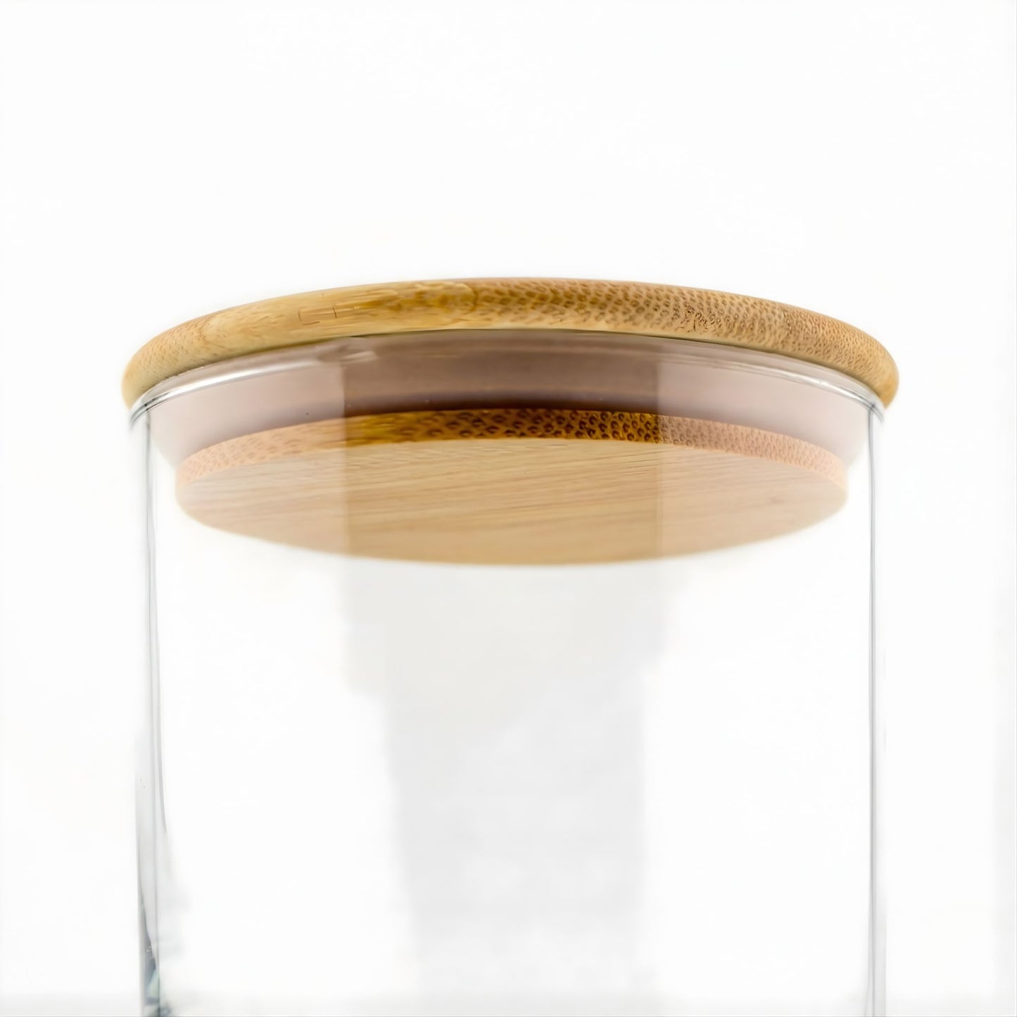 Tapa de Bambú XS con Anillo de Silicón para Vasos de Velas - Natural