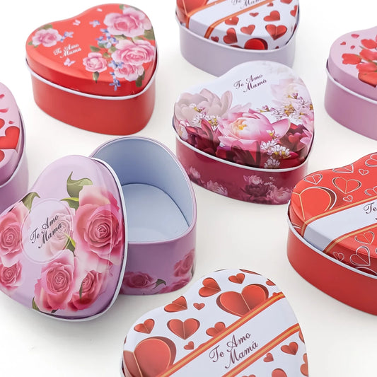12 Latas de Aluminio para Velas - 100ml - Vasos Edición Especial Corazón - Día de las Madres - Candle Craft