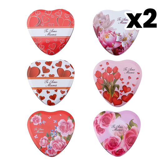 12 Latas de Aluminio para Velas - 100ml - Vasos Edición Especial Corazón - Día de las Madres - Candle Craft