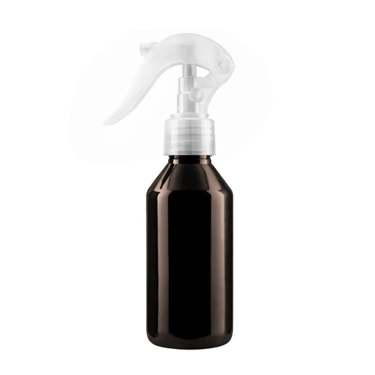 120ml - Botella para Room Spray - Recipiente para Spray Aromatizante para Casa – Disparo Brisa - Ámbar Oscuro / Transparente - Candle Craft