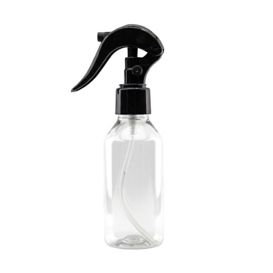 120ml – Botella para Room Spray - Recipiente para Spray Aromatizante para Casa – Disparo Brisa - Transparente / Negro - Candle Craft