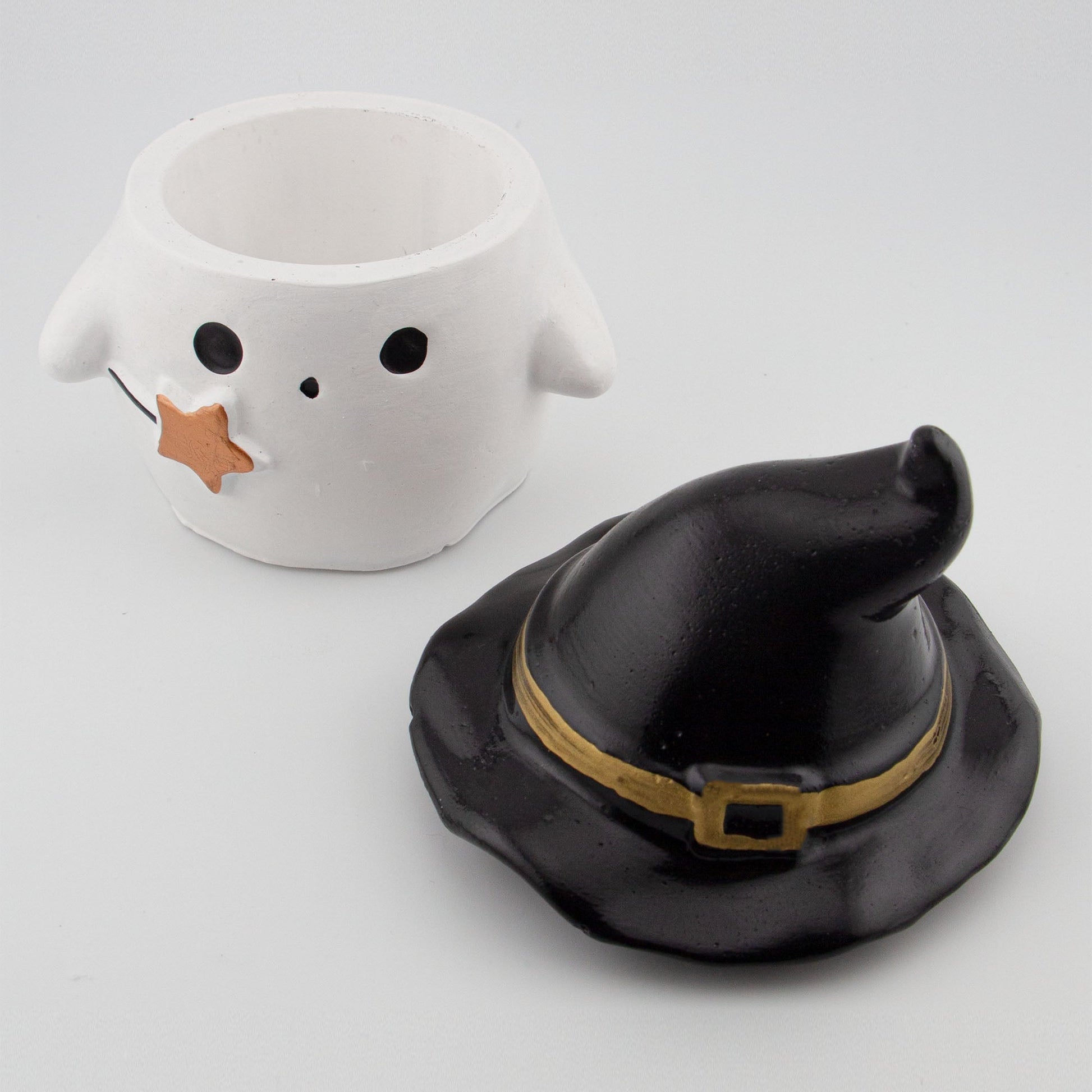 120ml - Colección Hechizo - Fantasma de Yeso para Velas - Blanco / Negro (Edición Especial de Halloween) - Candle Craft