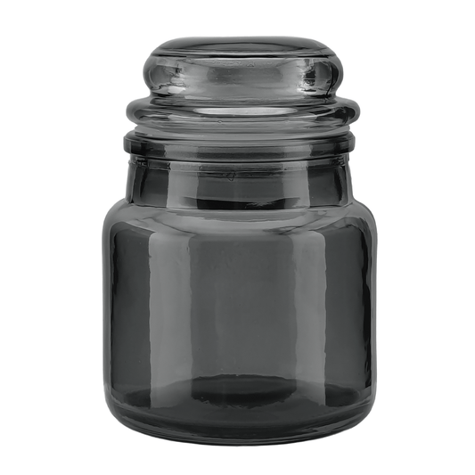 120ml – Siena Vaso Cilíndrico de Vidrio para Velas - Gris Oscuro Transparente - Inspirado en Vasos de Yankee Candle ® – Transparente - Candle Craft