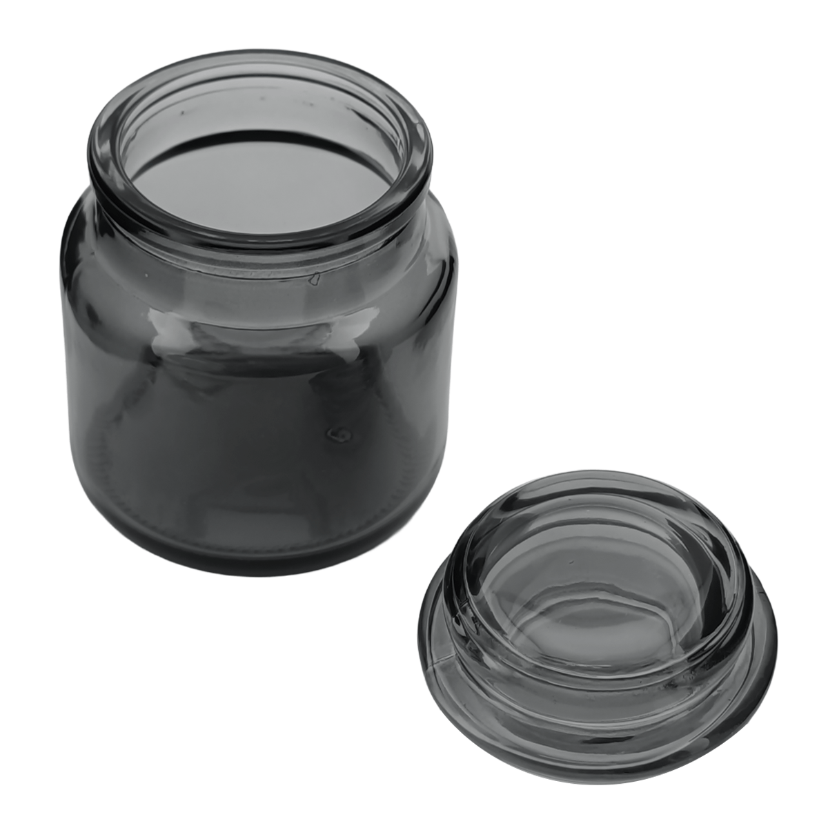 120ml – Siena Vaso Cilíndrico de Vidrio para Velas - Gris Oscuro Transparente - Inspirado en Vasos de Yankee Candle ® – Transparente - Candle Craft