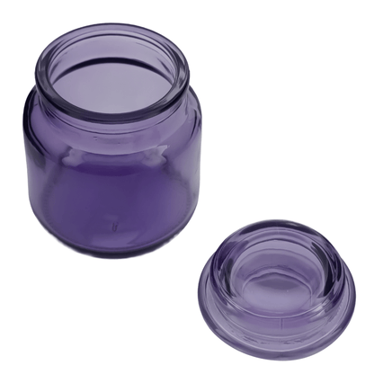 120ml – Siena Vaso Cilíndrico de Vidrio para Velas - Morado Transparente - Inspirado en Vasos de Yankee Candle ® – Transparente - Candle Craft