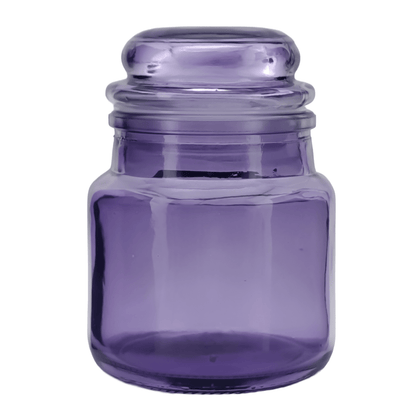 120ml – Siena Vaso Cilíndrico de Vidrio para Velas - Morado Transparente - Inspirado en Vasos de Yankee Candle ® – Transparente - Candle Craft