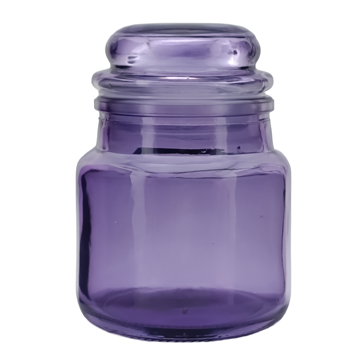 120ml – Siena Vaso Cilíndrico de Vidrio para Velas - Morado Transparente - Inspirado en Vasos de Yankee Candle ® – Transparente