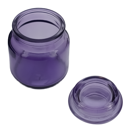 120ml – Siena Vaso Cilíndrico de Vidrio para Velas - Morado Transparente - Inspirado en Vasos de Yankee Candle ® – Transparente