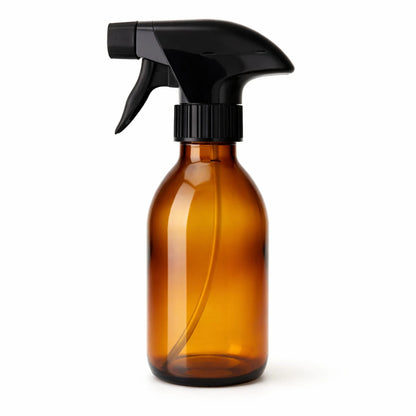 125ml - Botella de Vidrio para Room Spray - Recipiente para Spray Aromatizante para Casa – Disparo Brisa - Ámbar / Negro - Candle Craft