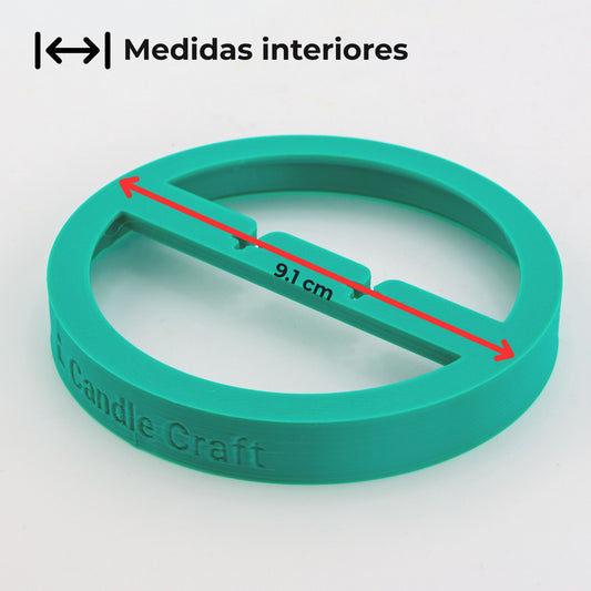 Herramienta para Centrado de Pabilos para Dos Mechas - Soporte de Mechas  (Wick Holder) - Verde - Tamaño: L para 2 Pabilos