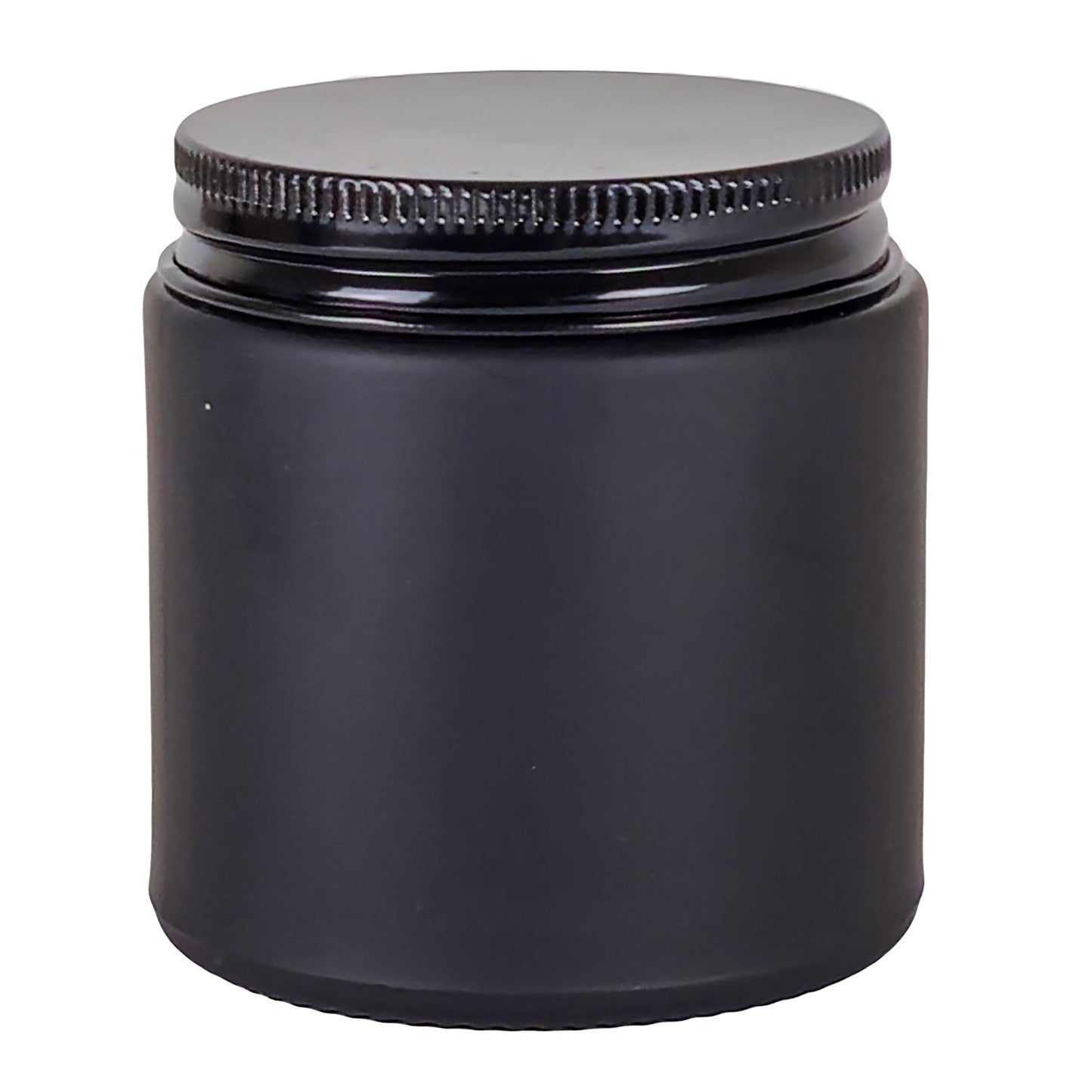 130ml - Miami Vaso de vidrio con rosca para velas - Negro con tapa negra - Candle Craft