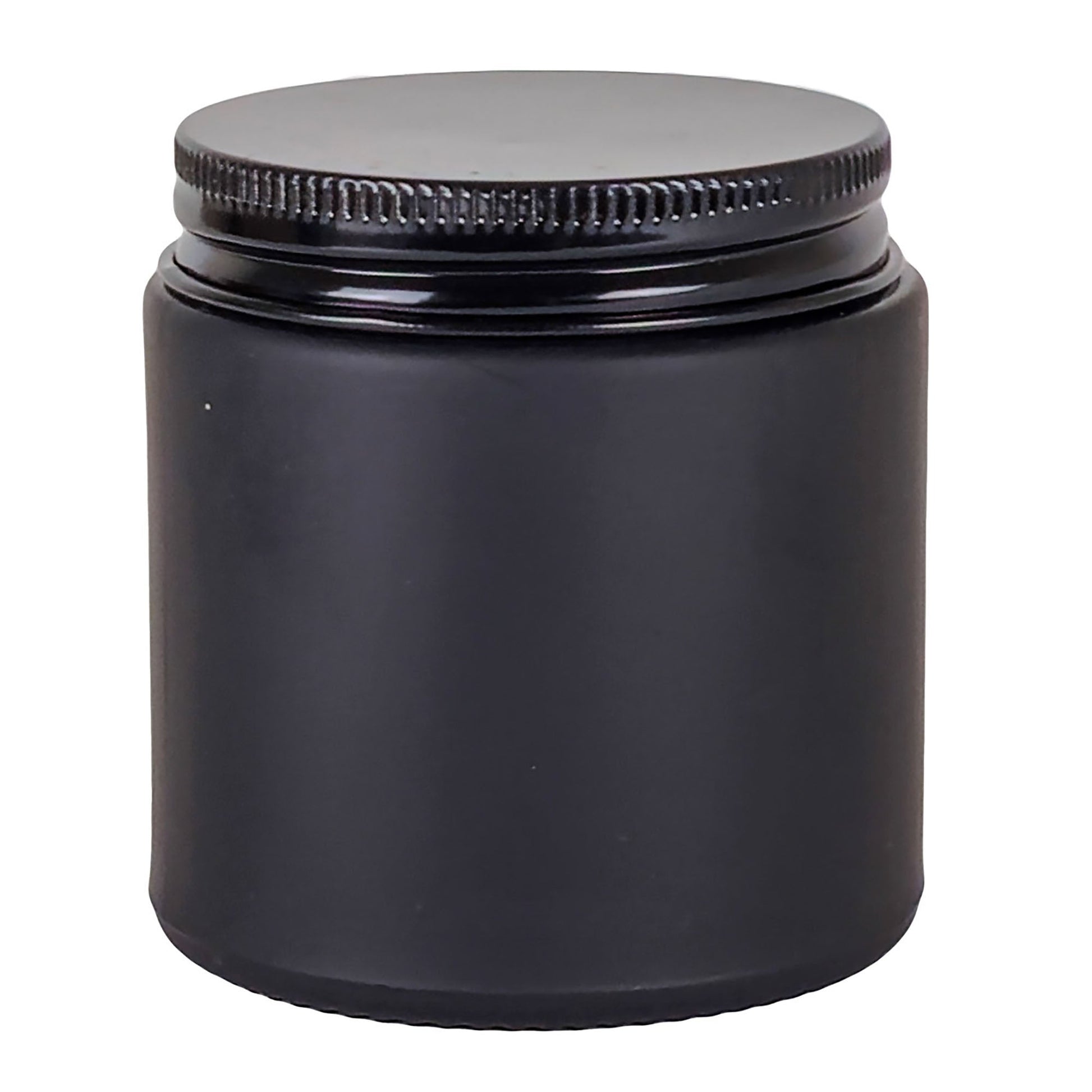 130ml - Miami Vaso de vidrio con rosca para velas - Negro con tapa negra - Candle Craft