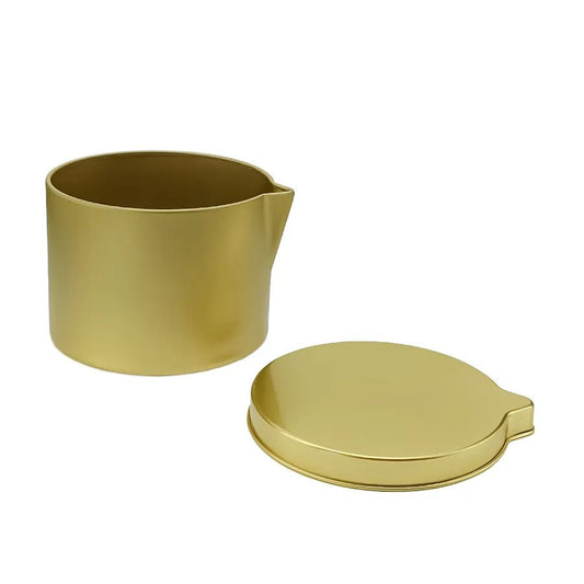 130ml - Tokio Lata de Aluminio Metal Recto para Velas de Masaje - Dorado - Candle Craft