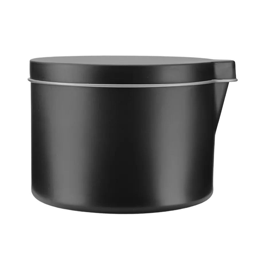 130ml - Tokio Lata de Aluminio Metal Recto para Velas de Masaje - Negro Mate - Candle Craft