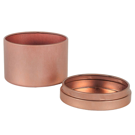 130ml - Tokio Lata de Aluminio Recto para velas - Oro Rosado - Candle Craft