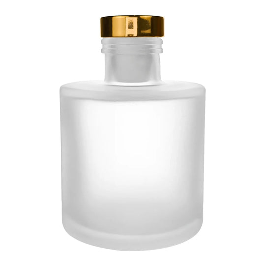 130ml Verona - Frasco para Difusor de Vidrio - Botella Difusor de Varillas Redondo - Blanco Satinado - Candle Craft