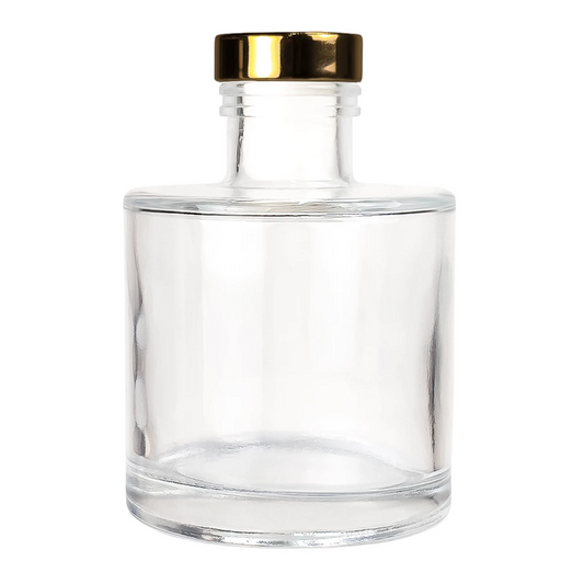 130ml Verona - Frasco para Difusor de Vidrio - Botella Difusor de Varillas Redondo - Cristal Transparente - Candle Craft