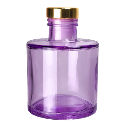 130ml Verona - Frasco para Difusor de Vidrio - Botella Difusor de Varillas Redondo - Morado Transparente - Candle Craft