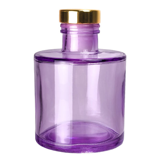 130ml Verona - Frasco para Difusor de Vidrio - Botella Difusor de Varillas Redondo - Morado Transparente - Candle Craft