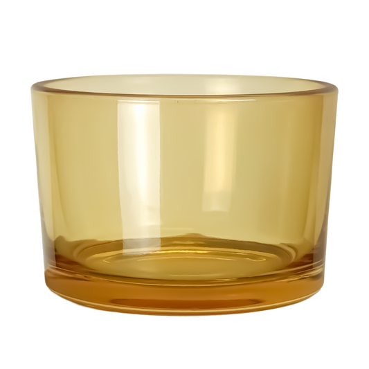 140ml - Mónaco Vaso de vidrio para velas - Champagne / Caramelo Transparente