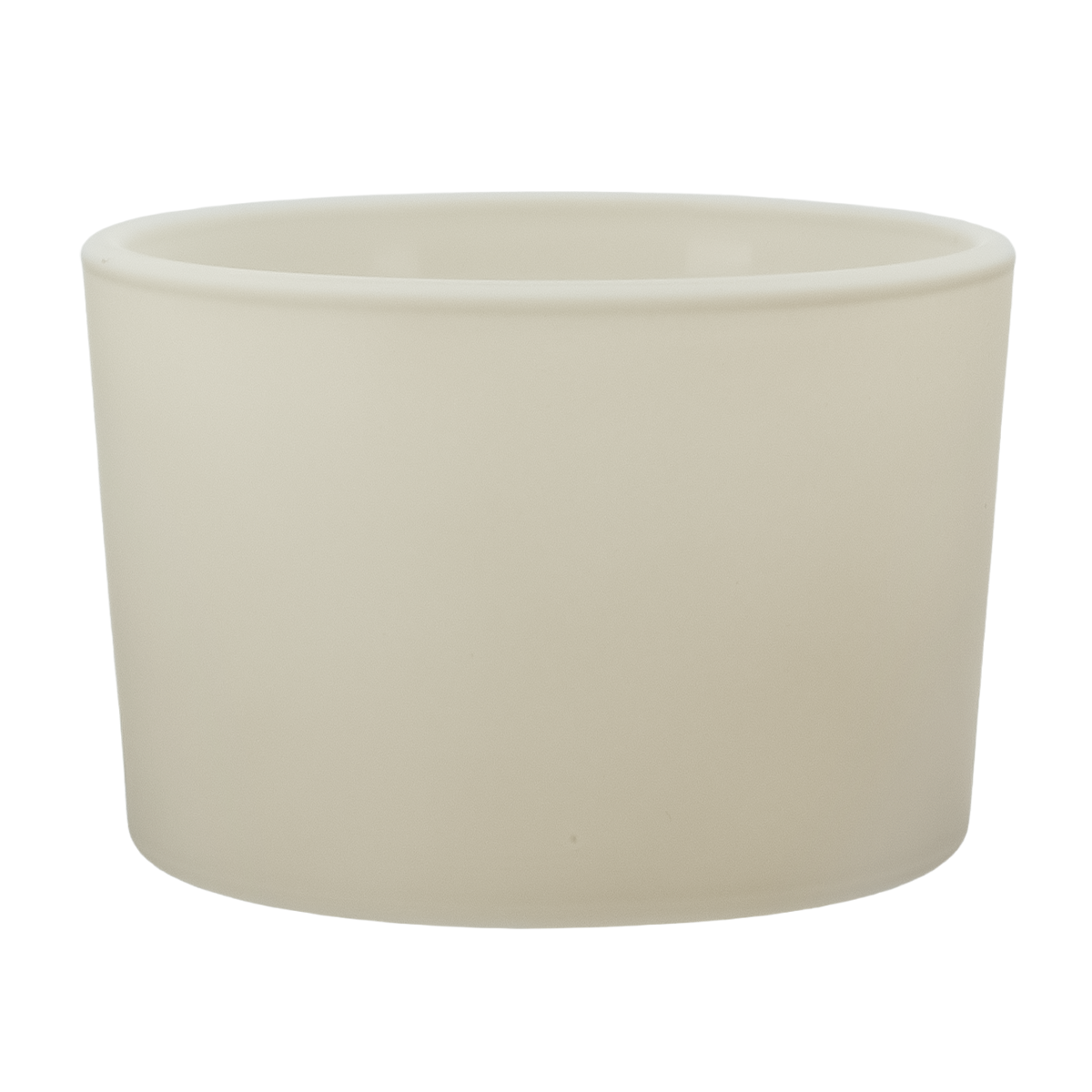 140ml - Mónaco Vaso de vidrio para velas -  Crema / Beige Mate