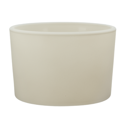140ml - Mónaco Vaso de vidrio para velas -  Crema / Beige Mate